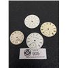 Image 1 : 4 Antique Enamel Pocket watch Dials/ Faces