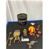 Image 1 : Nice Collectible Lot of tins,Brass Pictures,Jewelry etc.