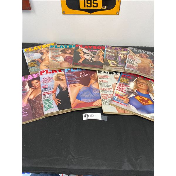 10 Issues of 1981 Playboy Magazines