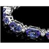 Image 2 : 14k Gold 10.00ct Tanzanite & 0.50ct Diam Bracelet