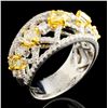 Image 1 : 18K Gold 1.71ctw Fancy Diamond Ring