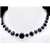 Image 2 : 14k Gold 170.00ct Sapphire & 2.00ct Diam Necklace