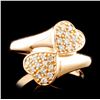 Image 1 : 14K Gold 0.18ctw Diamond Ring