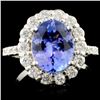 Image 1 : 14K Gold 2.50ct Tanzanite & 0.69ctw Diamond Ring