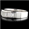 Image 2 : Solid Platinum 0.86ctw Diamond Ring