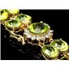 Image 2 : 14k Gold 43.00ct Peridot & 0.60ct Diamond Bracelet