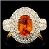Image 1 : 18K Gold 1.87ct Sapphire & 1.16ctw Diamond Ring