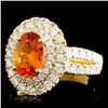 Image 2 : 18K Gold 1.87ct Sapphire & 1.16ctw Diamond Ring