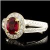 Image 2 : 18K Gold 1.08ct Ruby & 0.55ctw Diamond Ring