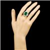 Image 4 : 18K Gold 8.19ct Emerald & 1.68ctw Diamond Ring
