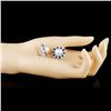 Image 2 : 18K Gold 11.00MM Pearl & 0.65ctw Diamond Earrings