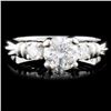 Image 1 : Solid Platinum 0.72ctw Diamond Ring