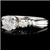 Image 2 : Solid Platinum 0.72ctw Diamond Ring