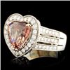 Image 2 : 18K Gold 3.49ct Tourmaline & 0.88ctw Diamond Ring