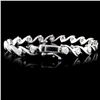 Image 2 : 14K White Gold 1.00ctw Diamond Bracelet