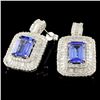 Image 2 : 18K Gold 3.08ctw Tanzanite & 1.87ctw Diamond Earri