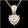 Image 2 : 14K Gold 0.46ctw Diamond Pendant