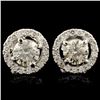Image 1 : 18K Gold 1.51ctw Diamond Earrings