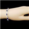 Image 3 : 14K Gold 6.84ct Sapphire & 0.27ctw Diamond Bracele