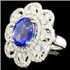 Image 2 : 18K Gold 7.19ct Tanzanite & 2.25ctw Diamond Ring
