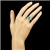 Image 4 : 18K Gold 2.22ct Emerald & 0.61ctw Diamond Ring