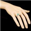 Image 3 : 18K Gold 0.88ct Emerald & 0.63ctw Diamond Ring