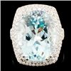 Image 1 : 18K Gold 13.87ct Tourmaline & 1.04ctw Diamond Ring