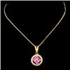 Image 2 : 18K Gold 0.70ct Sapphire & 0.47ctw Diamond Pendant