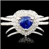 Image 1 : 18K Gold 1.95ct Sapphire & 0.29ctw Diamond Ring