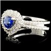 Image 2 : 18K Gold 1.95ct Sapphire & 0.29ctw Diamond Ring