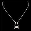 Image 1 : 14K Gold Onyx & 0.36ctw Diamond Pendant