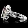 Image 3 : 14K Gold 7.21ct Tourmaline & 0.85ctw Diamond Ring