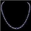 Image 1 : 14k Gold 30.00ct Sapphire & 1.00ct Diamond Neckla