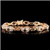 Image 1 : 14K Gold 6.95ct Morganite & 0.75ctw Diamond Bracel