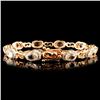 Image 2 : 14K Gold 6.95ct Morganite & 0.75ctw Diamond Bracel