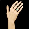 Image 4 : 18K Gold 1.63ct Emerald & 1.04ctw Diamond Ring