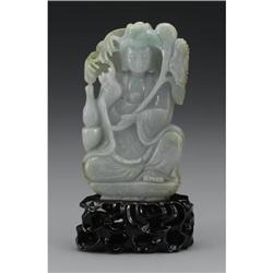 Chinese carved jade/hardstone guanyin
