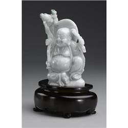 Chinese carved jade/hardstone Buddai
