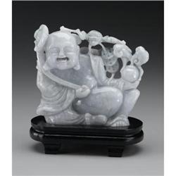 Chinese carved jade/hardstone Buddai