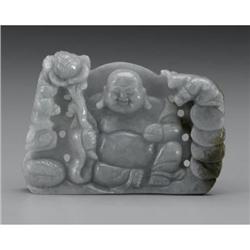 Chinese carved jade/hardstone plaque