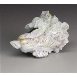 Chinese carved jade/hardstone cabbage