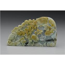 Chinese carved jade/hardstone plaque