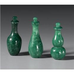 Group of three snuff bottles