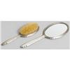 Image 2 : American sterling silver hand mirror and brush
