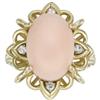 Image 1 : Coral, Diamond, Gold Ring