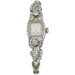 Hamilton Lady's Diamond, Platinum, Cord Watch