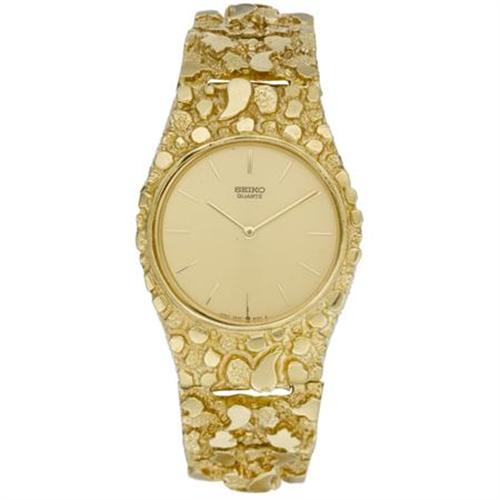 Seiko quartz gold nugget watch Clearance