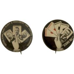 1904 Roosevelt  Stand Pat  Button & Coat-Tail