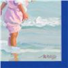 Image 2 : Lucelle Raad, "Little Surfer" Framed Original Acrylic Painting on Board, Hand Signed with Letter of 