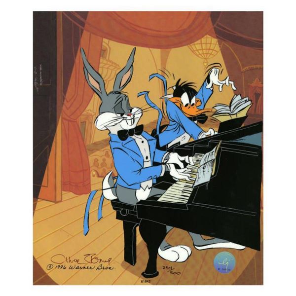 Chuck Jones "Bugs And Daffy: In Concert" Hand Signed, Hand Painted Limited Edition Sericel.
